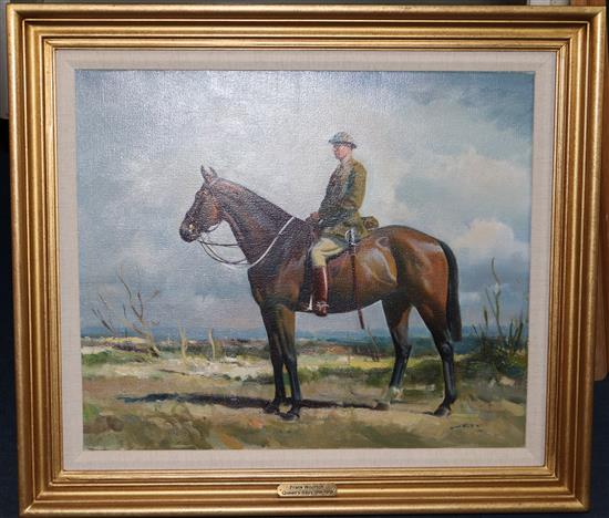 Frank Wootton (1911-1998) Officer of The Queens Bays 1914-1980 16 x 18.5in.